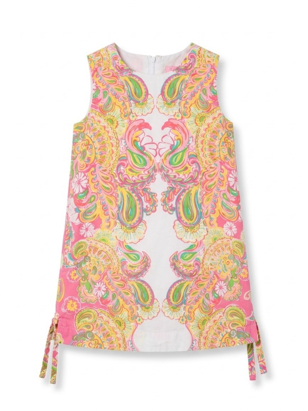 Lilly Pulitzer Girl’s Shift Dress Size 5 Floral Paisley Beach side ties